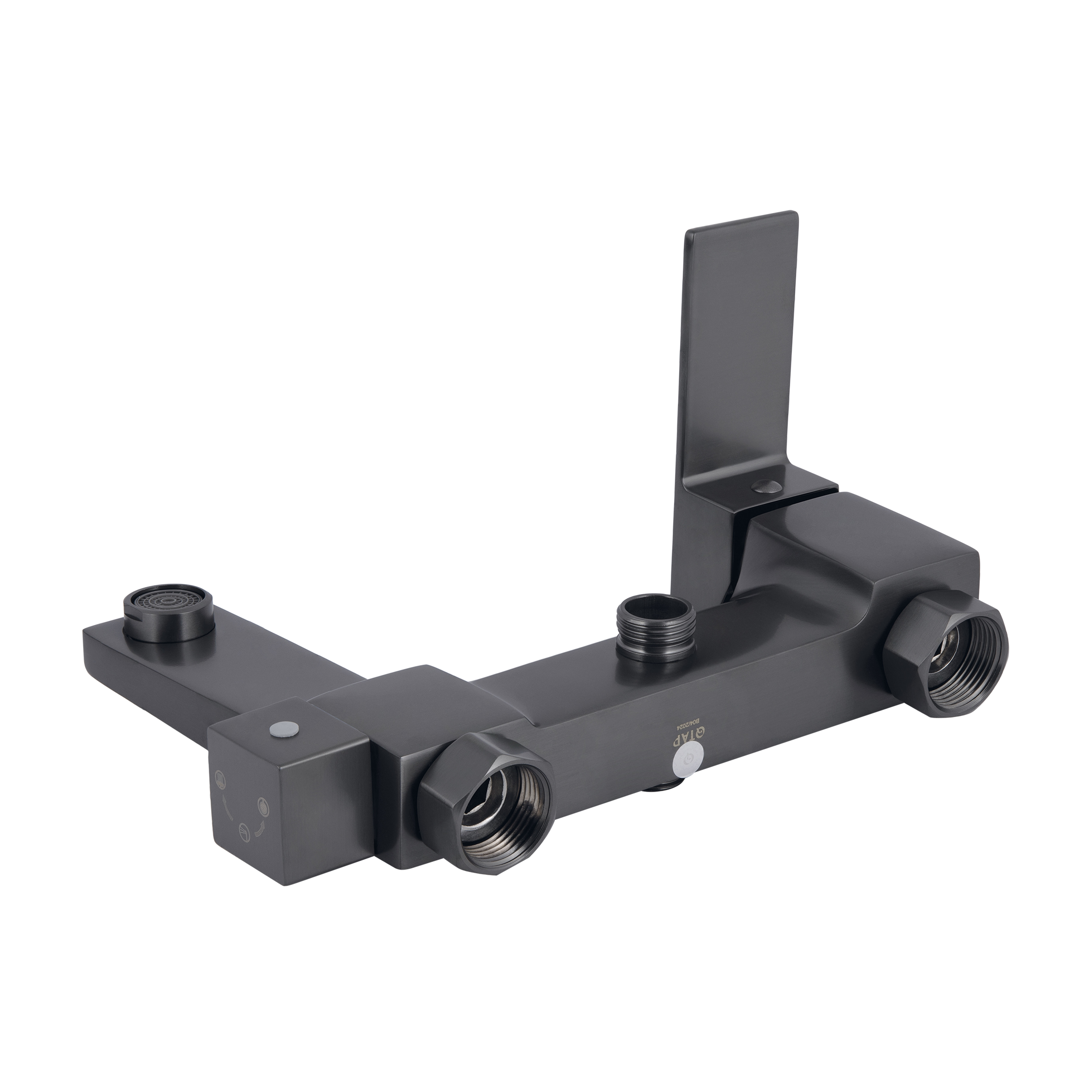 Душова система універсальна Qtap Gemini на три споживача (з виливом) QTGEM111GMB45688 Gunmetal Black PVD