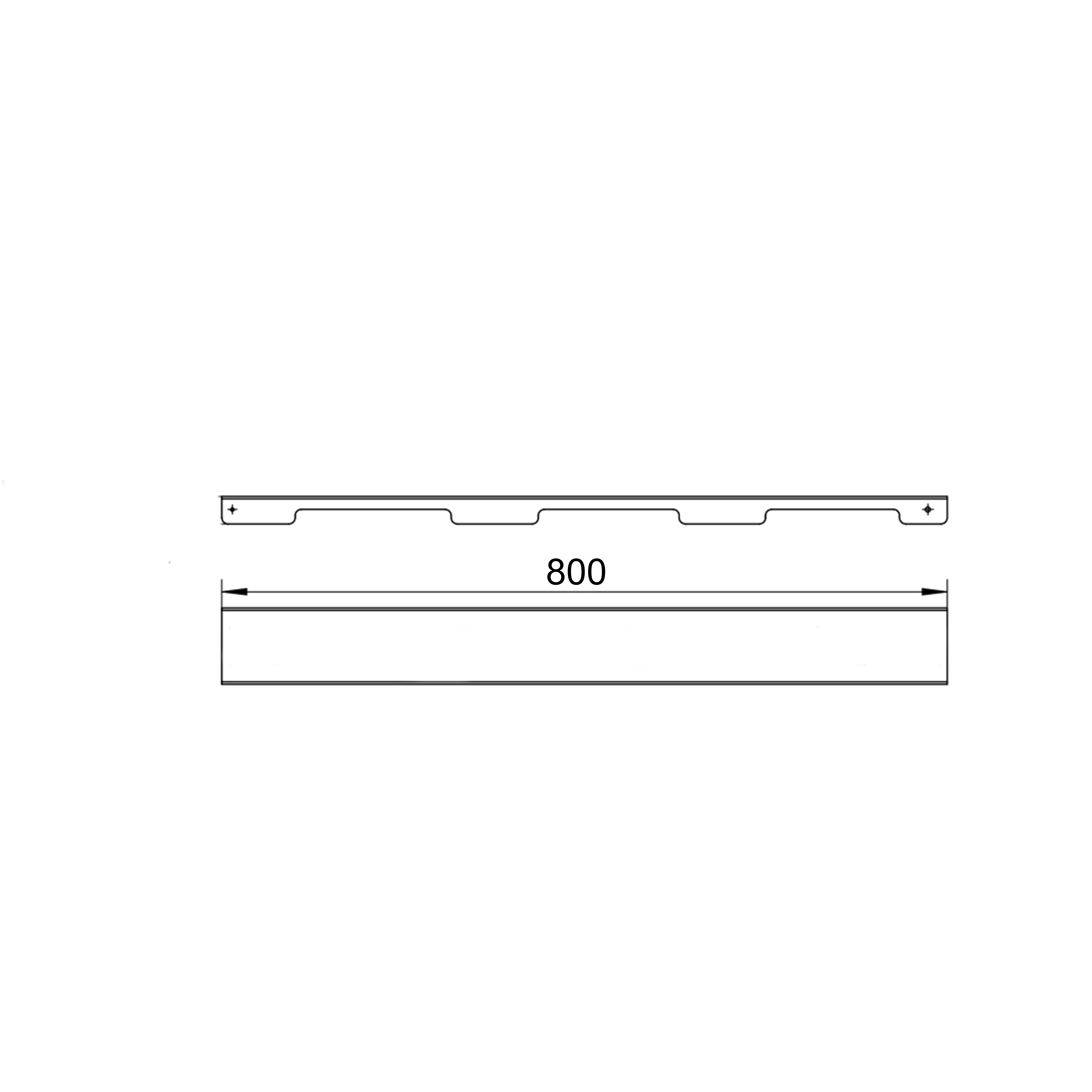 Решітка для лінійного трапу SUS304 Grate FA800 (NKS) Qtap