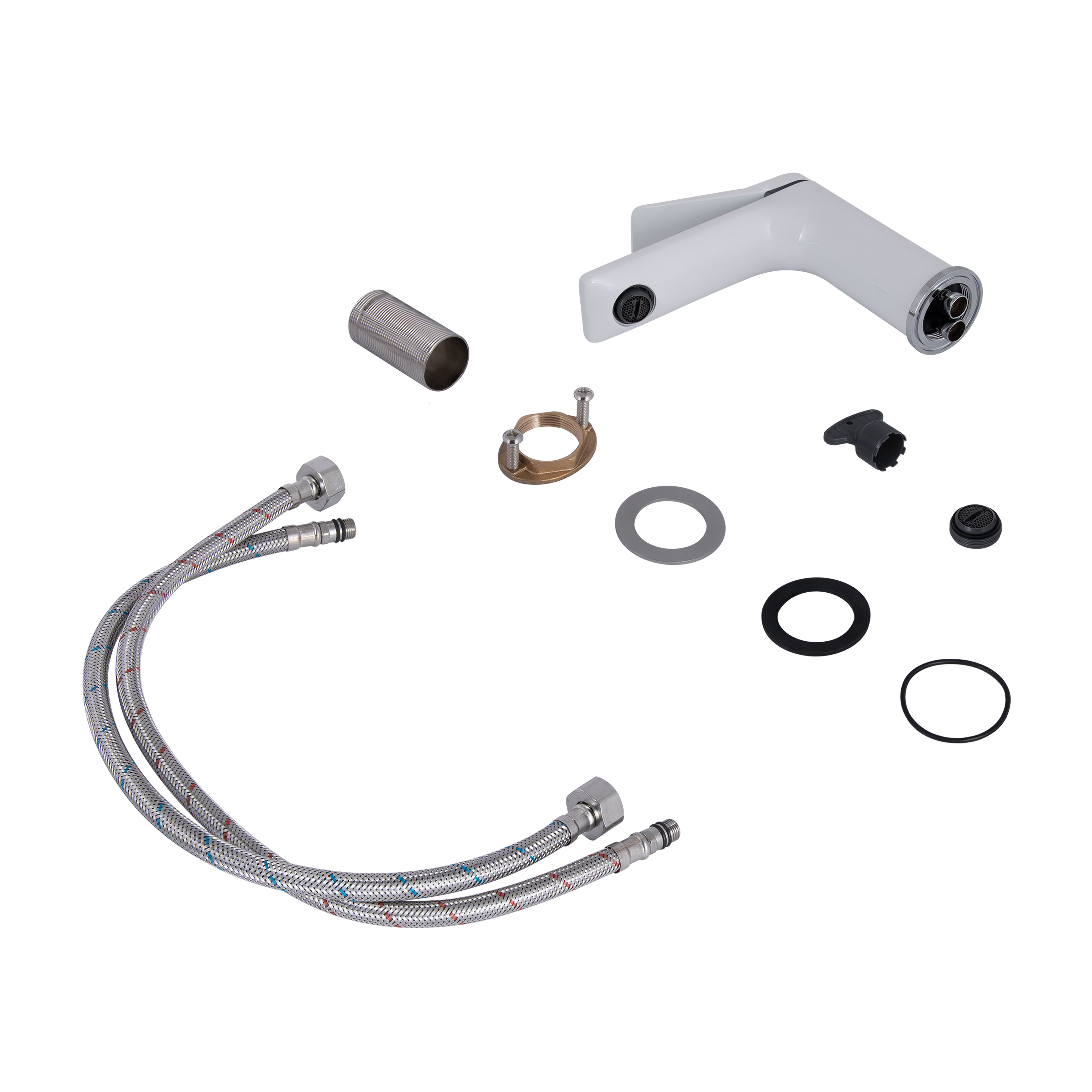 Змішувач для раковини Qtap Presto QTPRE270CRW45576 Chrome/White