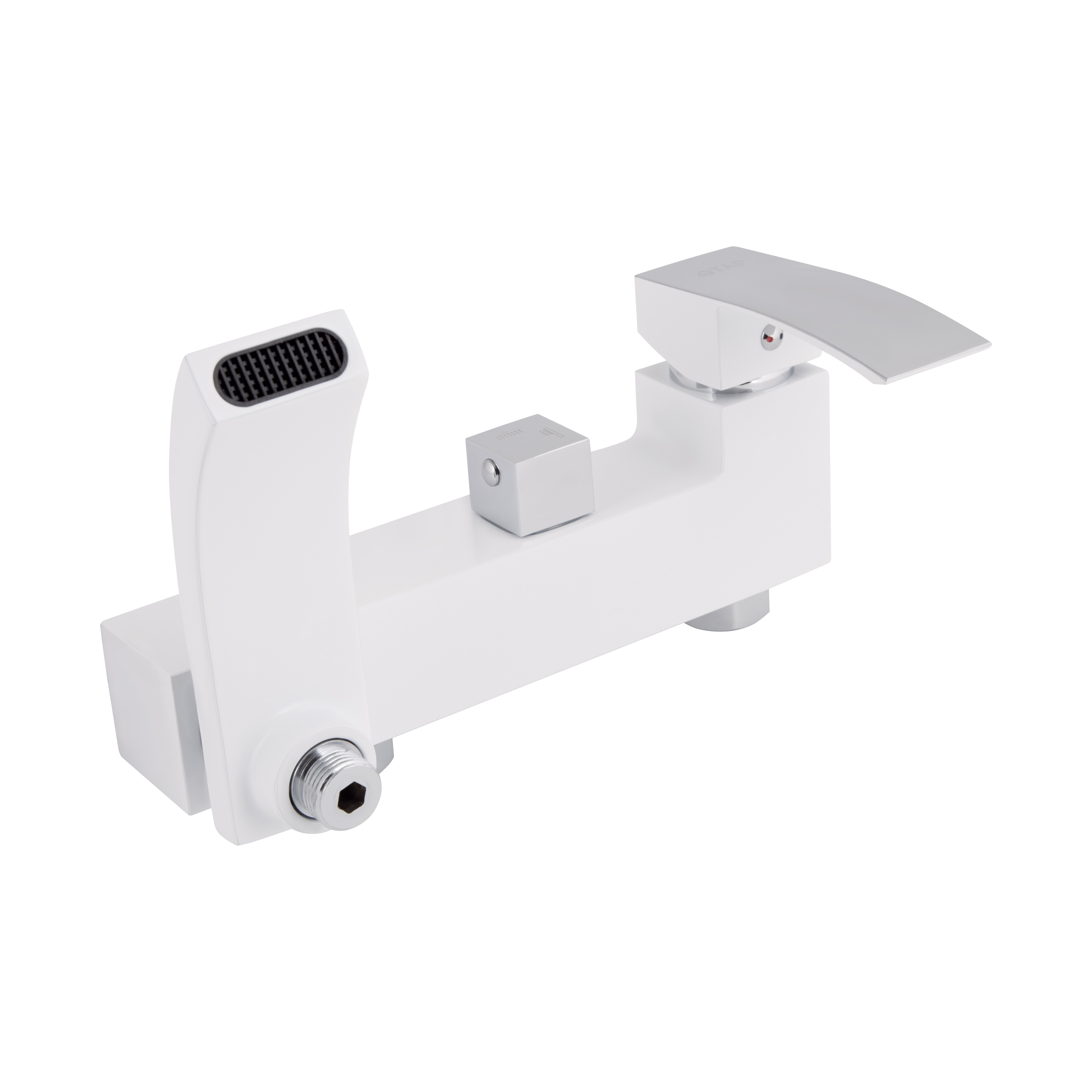Душова система універсальна Qtap Swan Cascada на три споживача (з виливом) QTSWA111CRW45570 Chrome/White