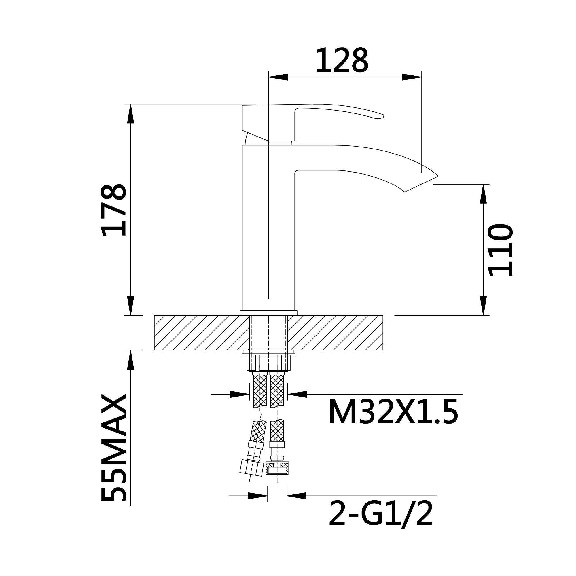 Змішувач для раковини Qtap Swan Cascada QTSWA270CRW45568 Chrome/White