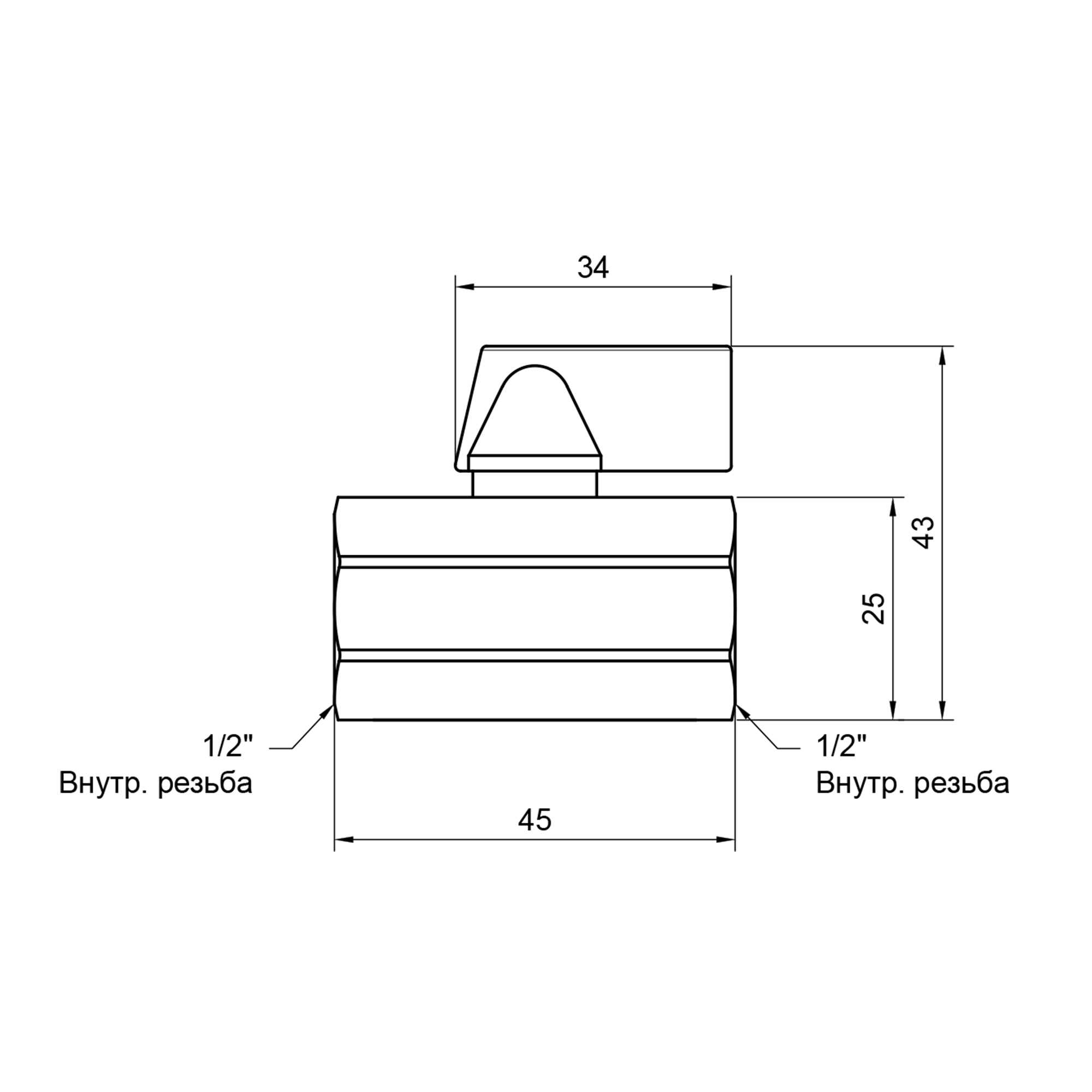 Кран кульовий SD Plus 