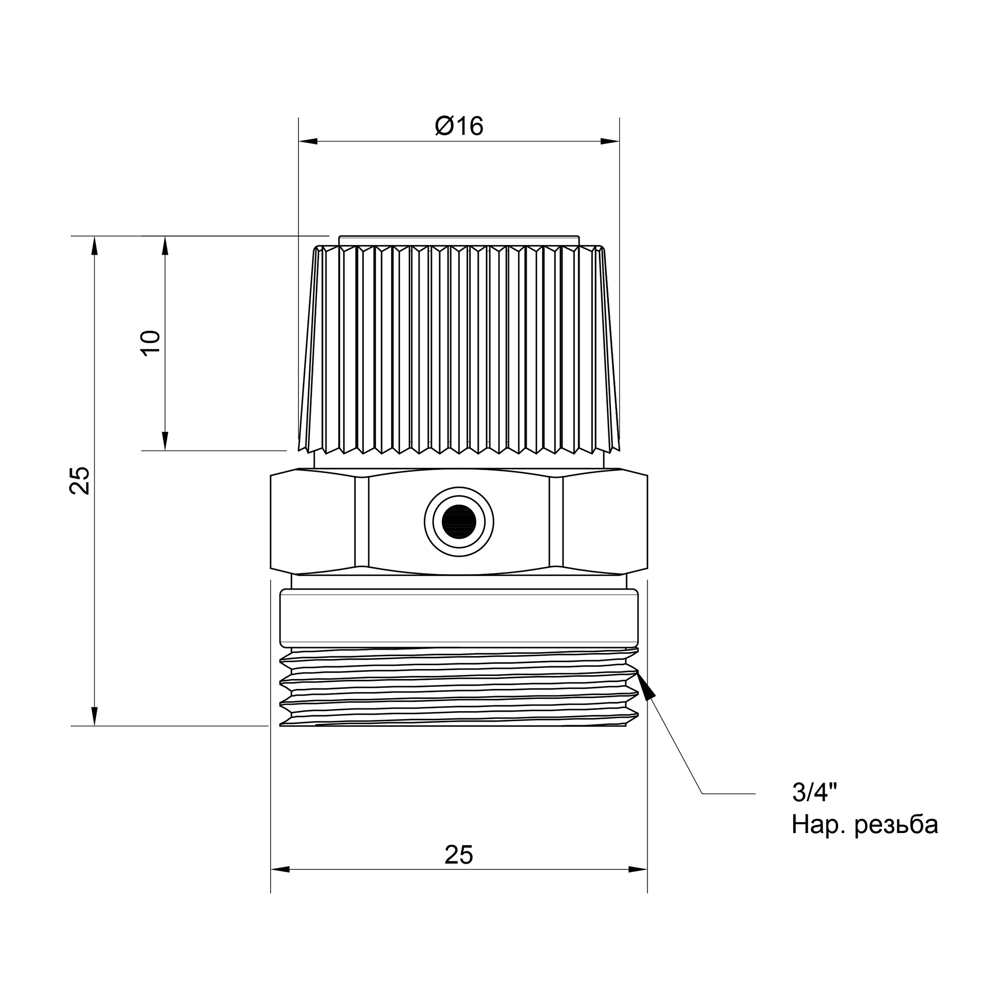 Кран Маєвського SD Plus 3/4