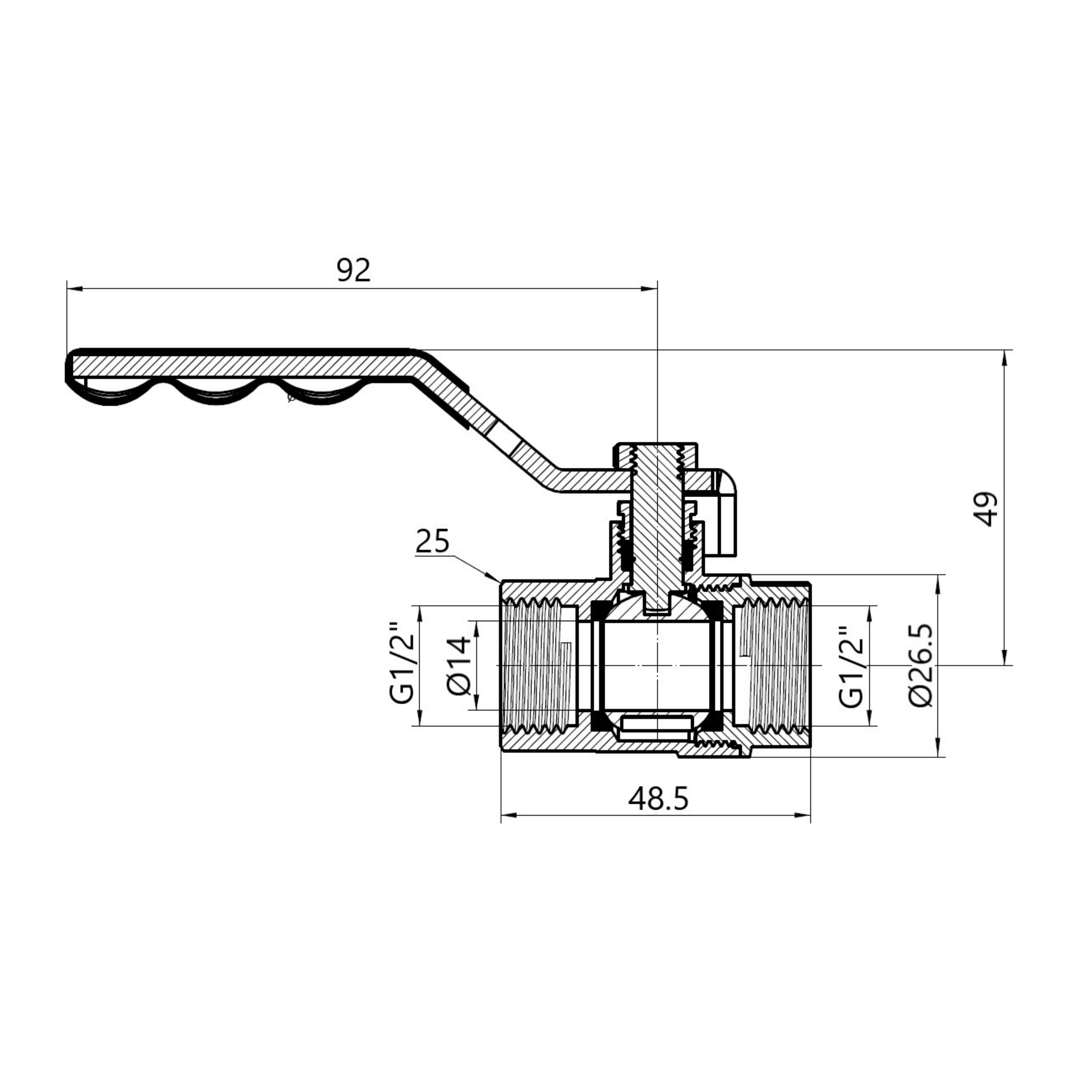 Кран кульовий SD Plus 1/2