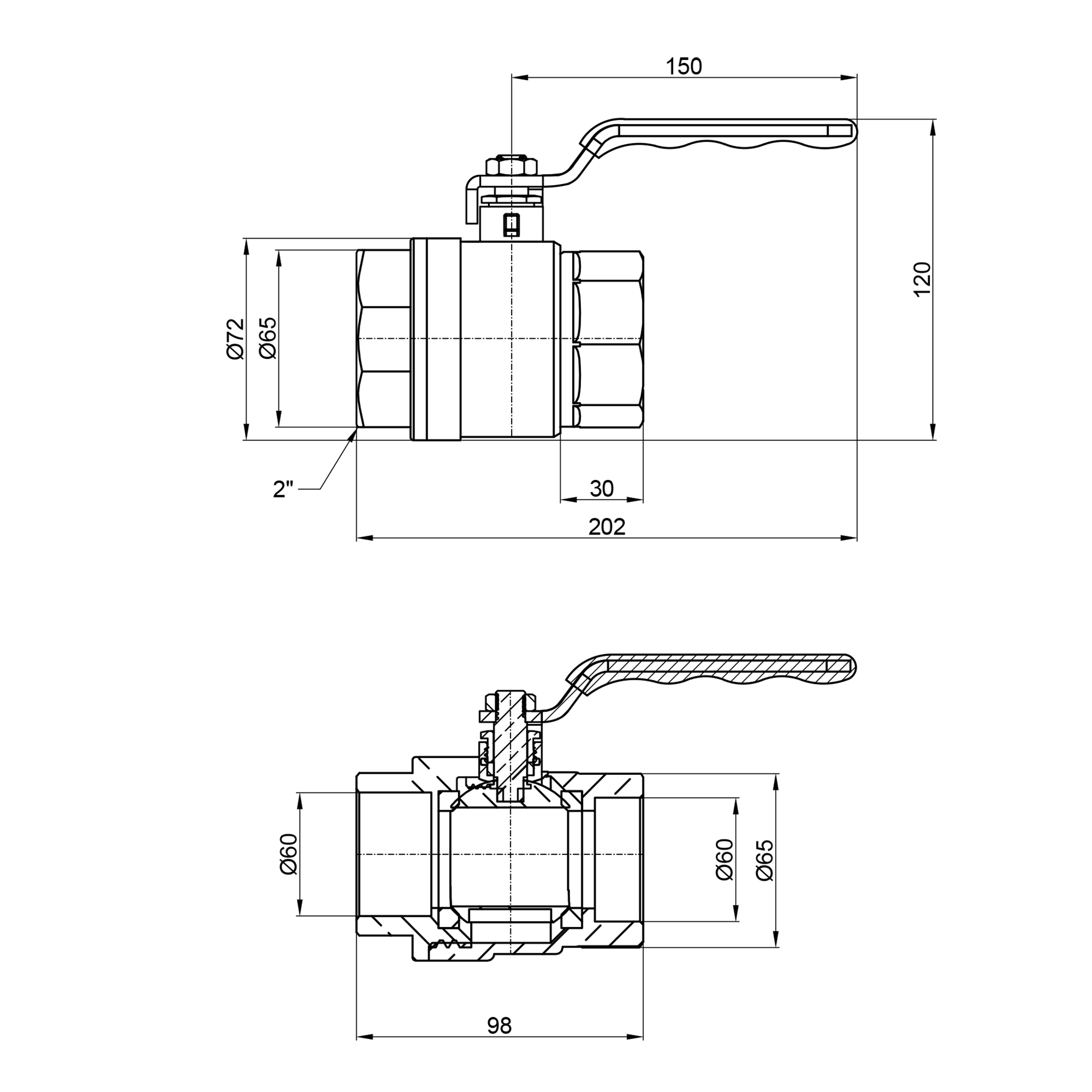 Кран кульовий SD Plus 2