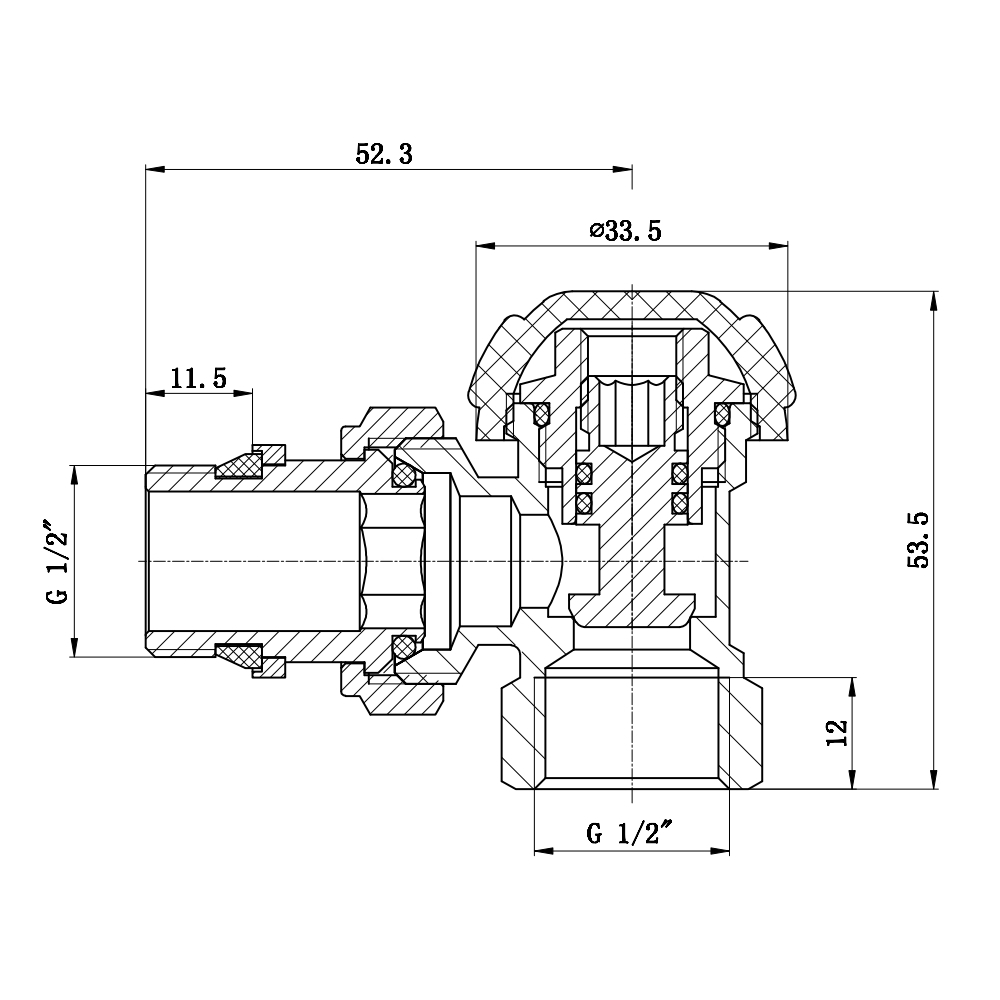 Кран радіаторний SD Forte Powerful 1/2