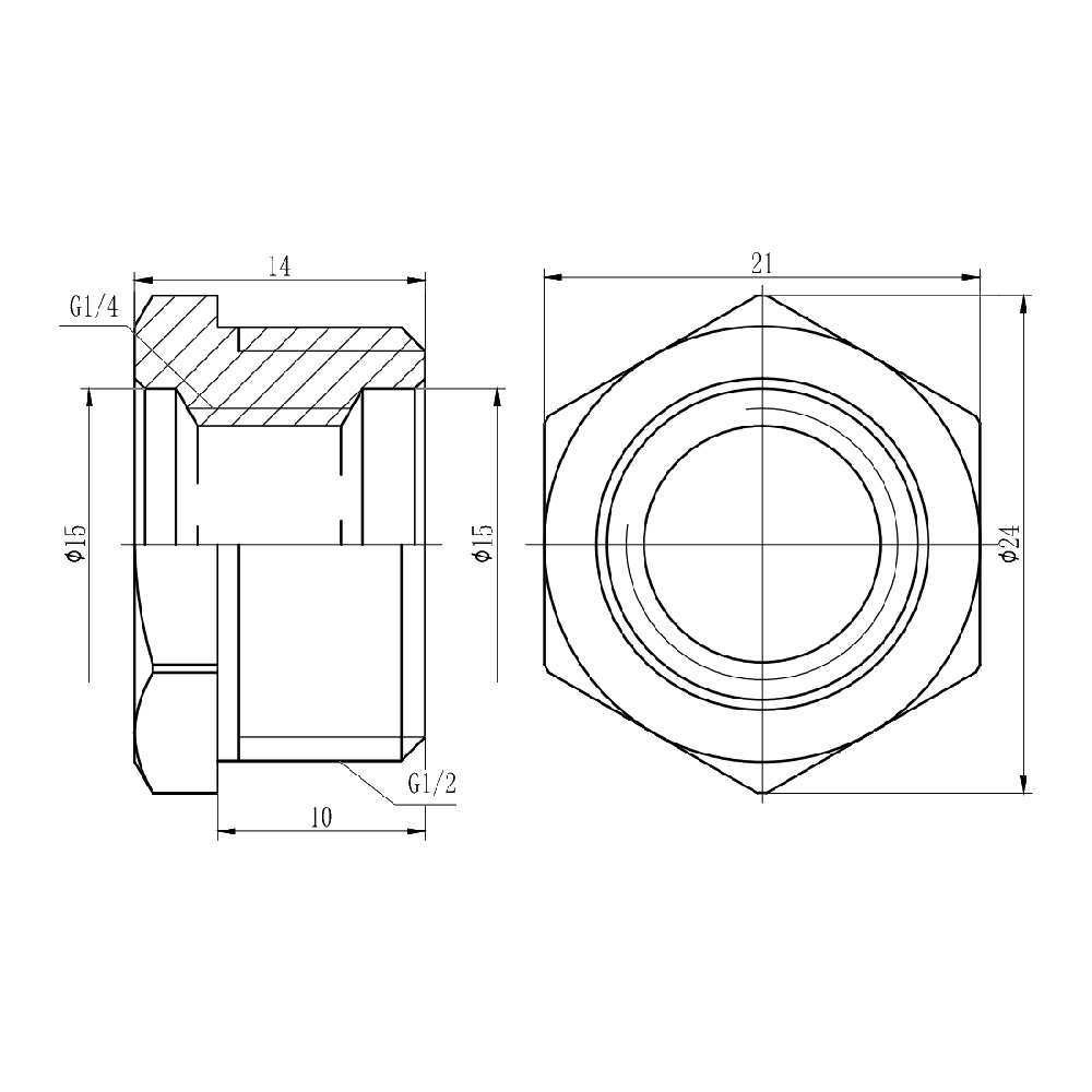 Футорка SD Forte 1/2