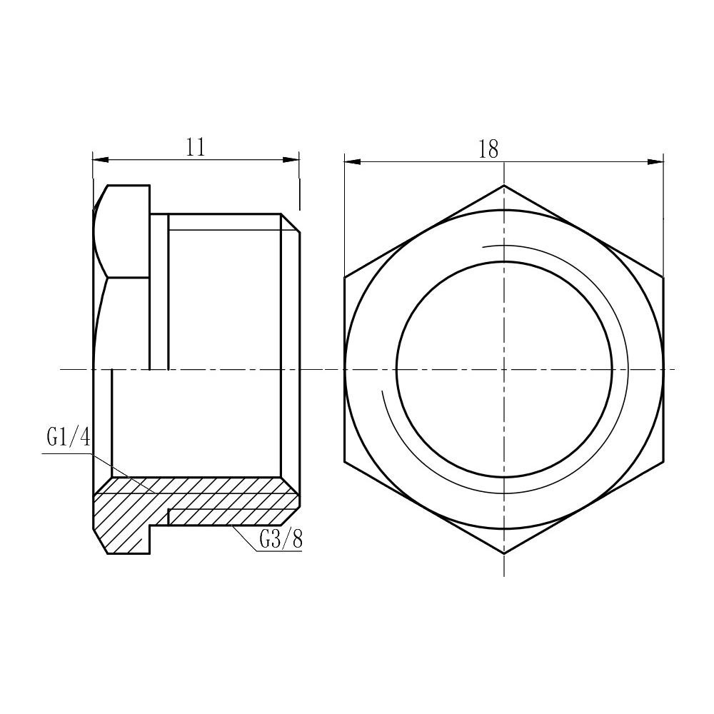 Футорка SD Forte 3/8