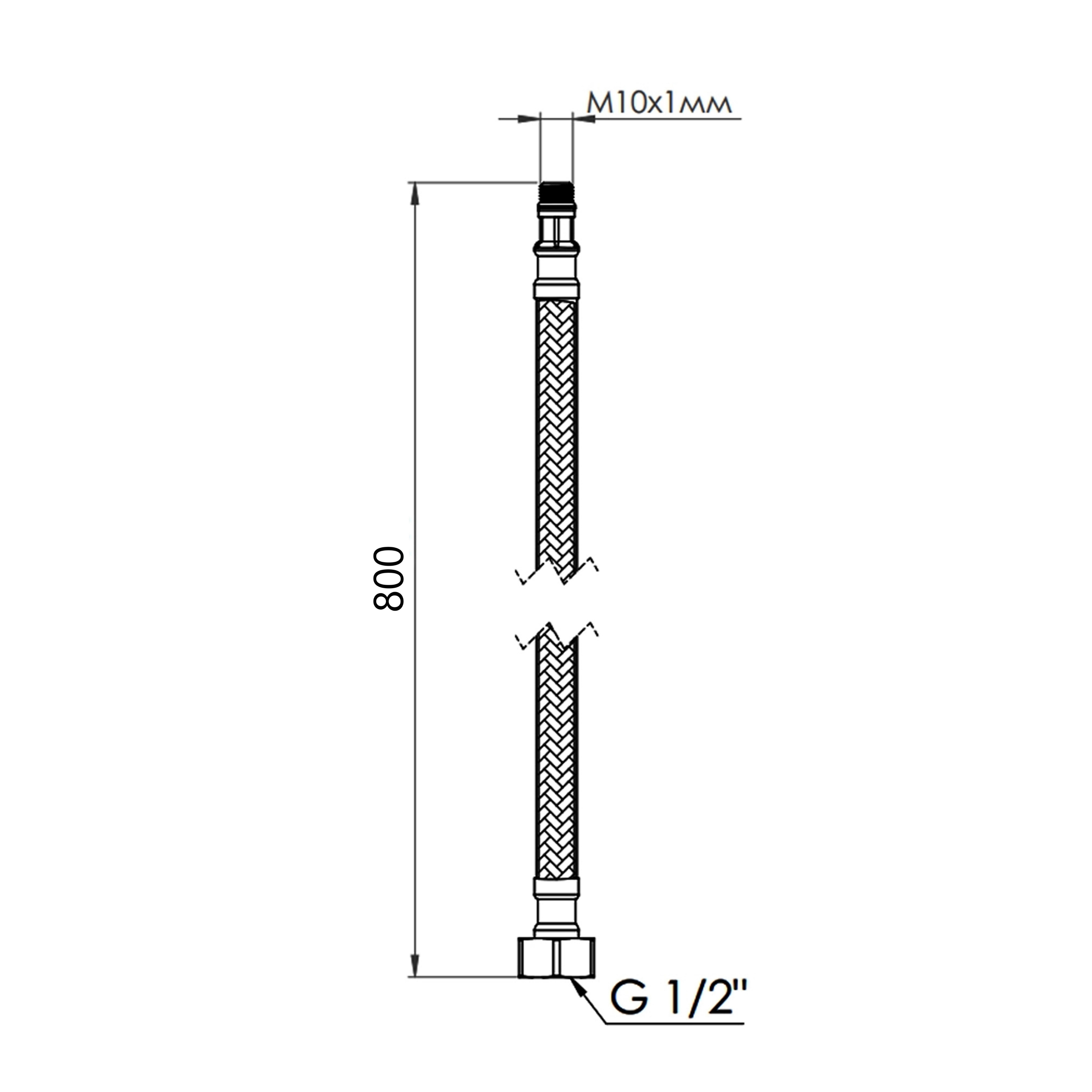 Гнучка підводка для води SD Forte М10 80 см (пара) SF390W80