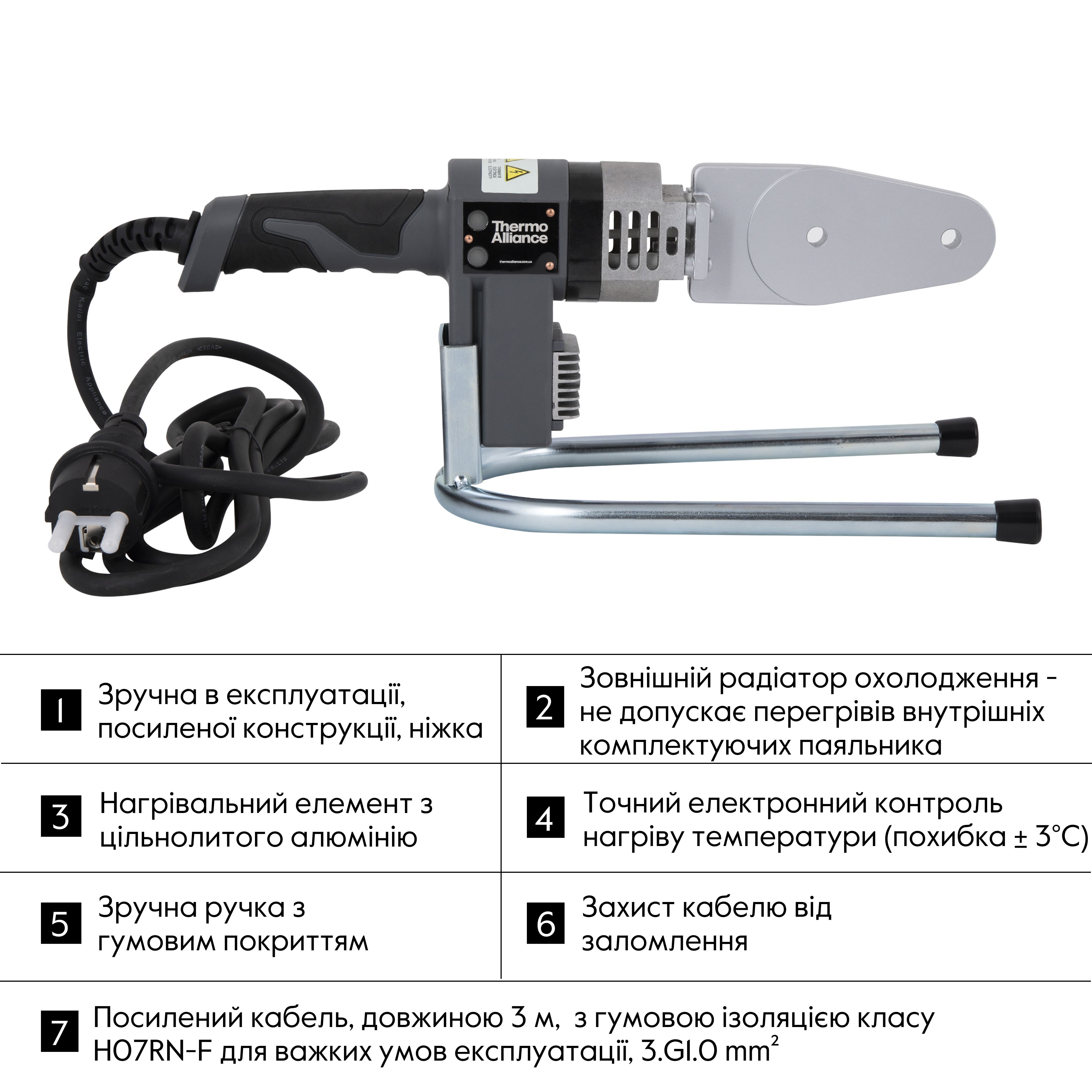 Паяльник для пластикових труб Thermo Alliance STD-101 Ø20-32 (автоматичний 600W)