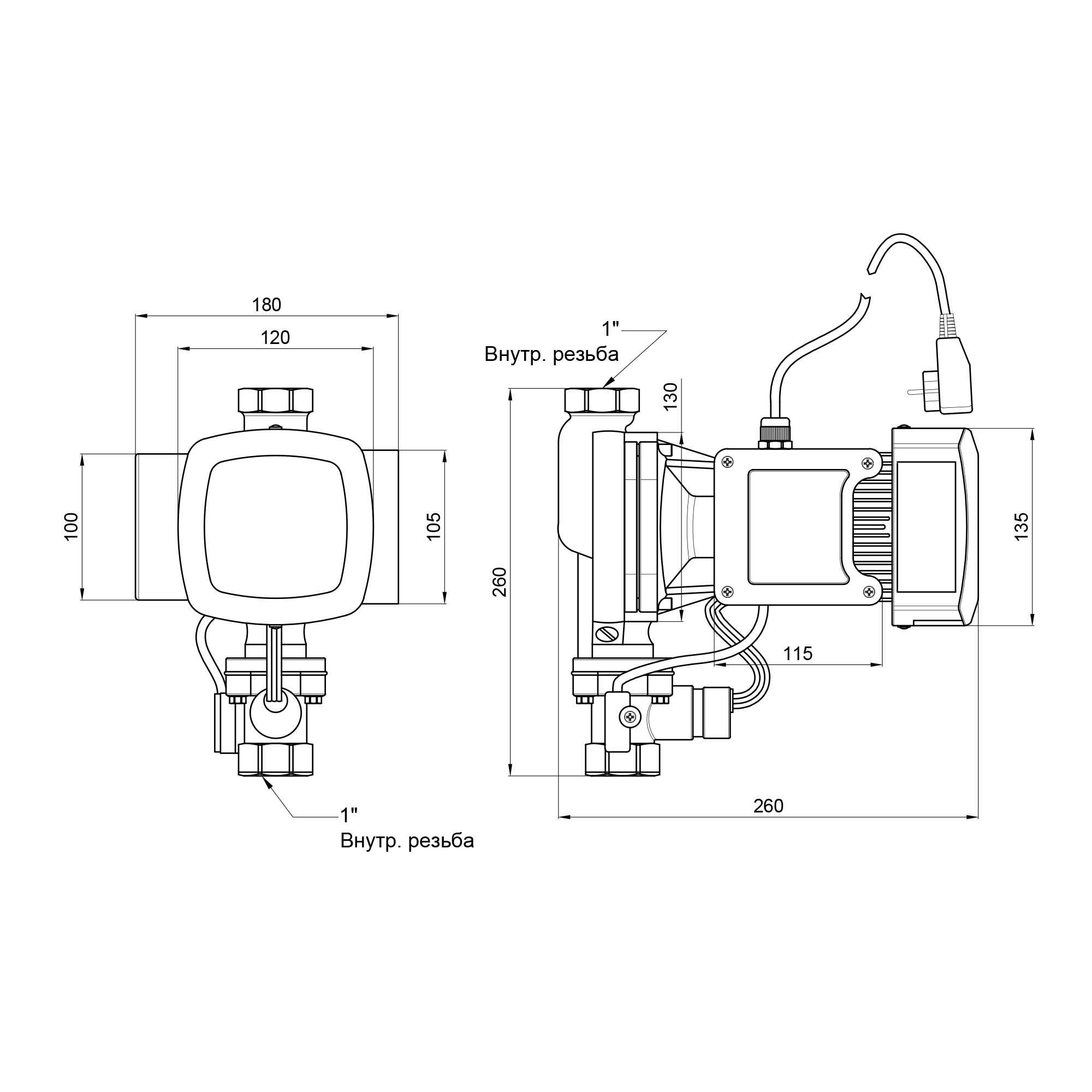 Насос для підвищення тиску Thermo Alliance SCPMN-600N 0,6 кВт